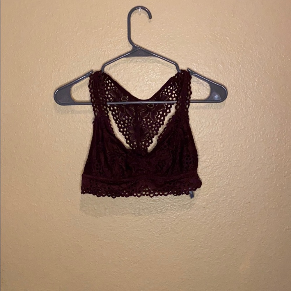 Maroon bralette from Aerie